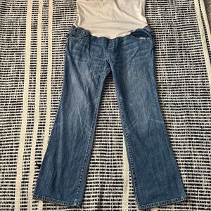 Liz Lange maternity size 12 light wash boot cut jeans